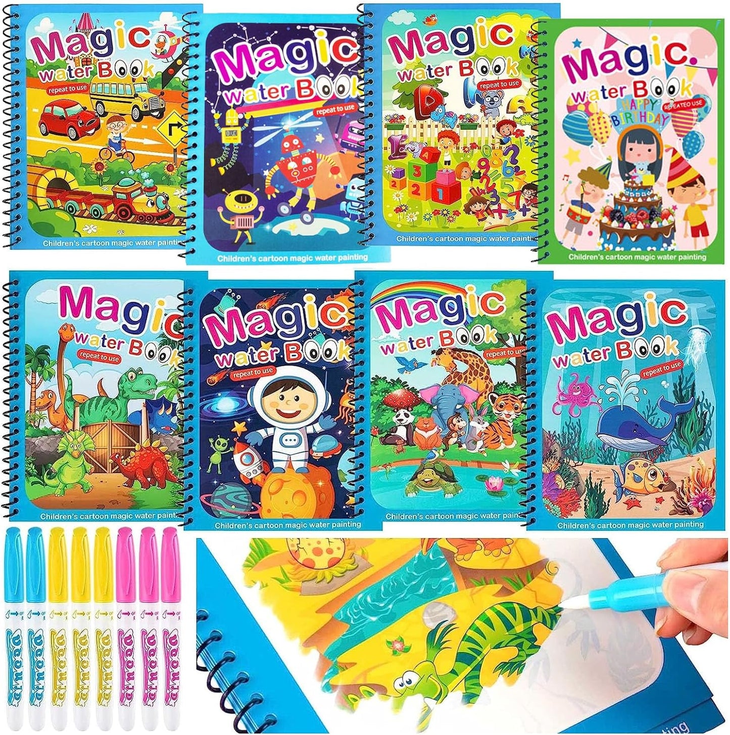 Magic Water Colouring Book With Pen